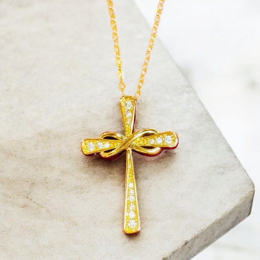 Kalli Necklace Gold Filled Cross and Infinity