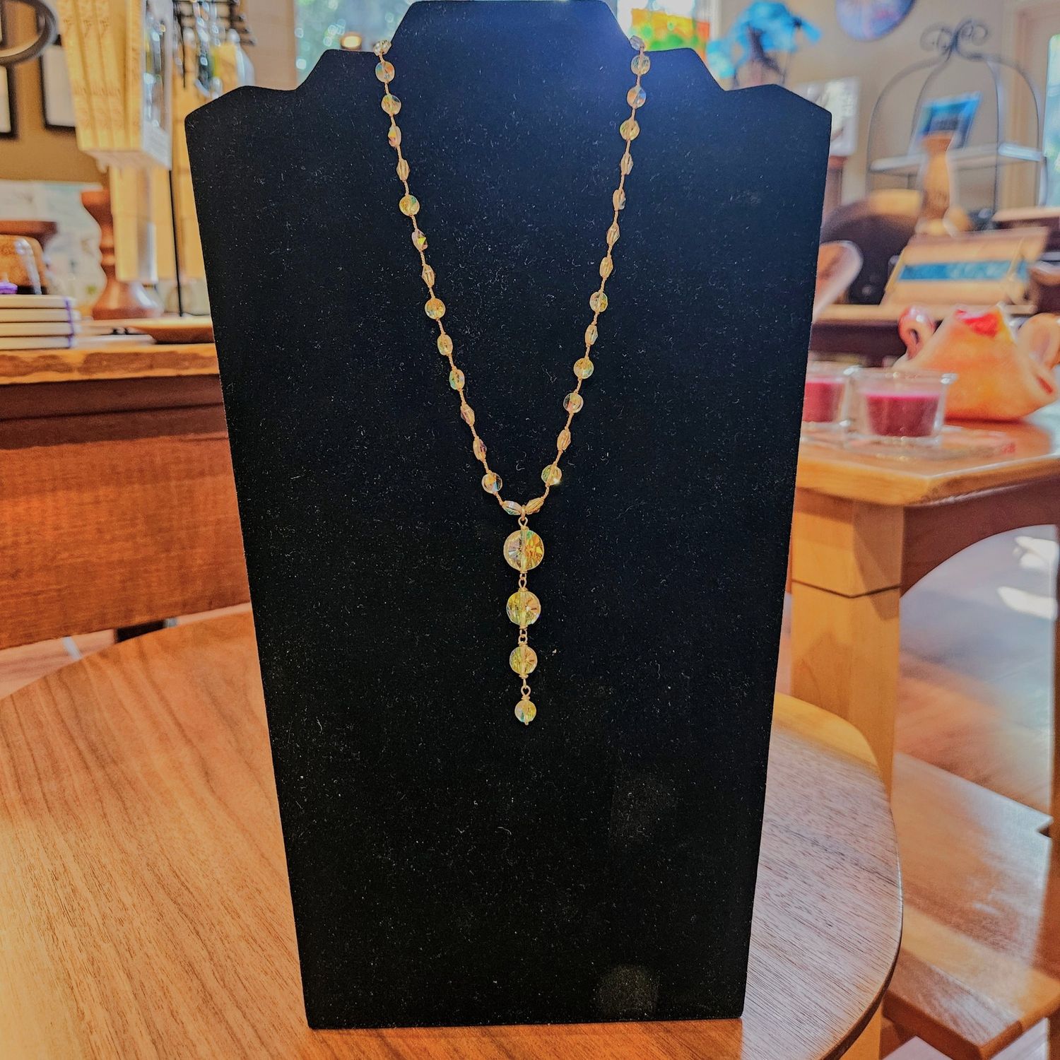 Robb Necklace Vintage AB Crystal