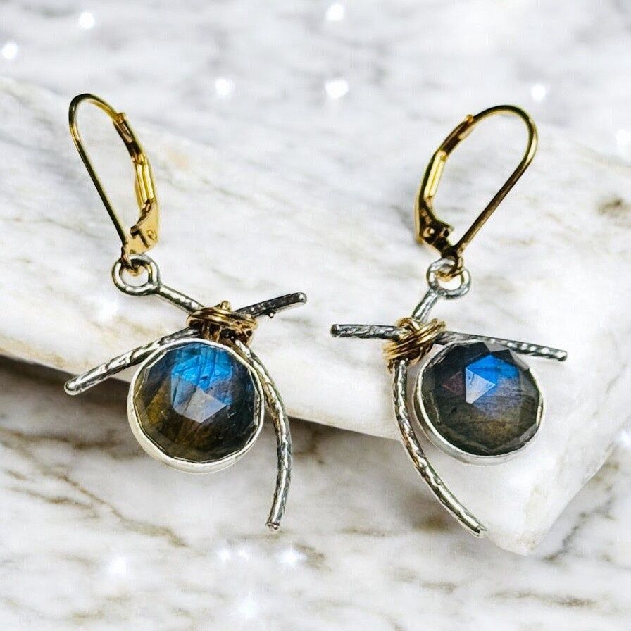 Rodges Illusion Earrings Labradorite
