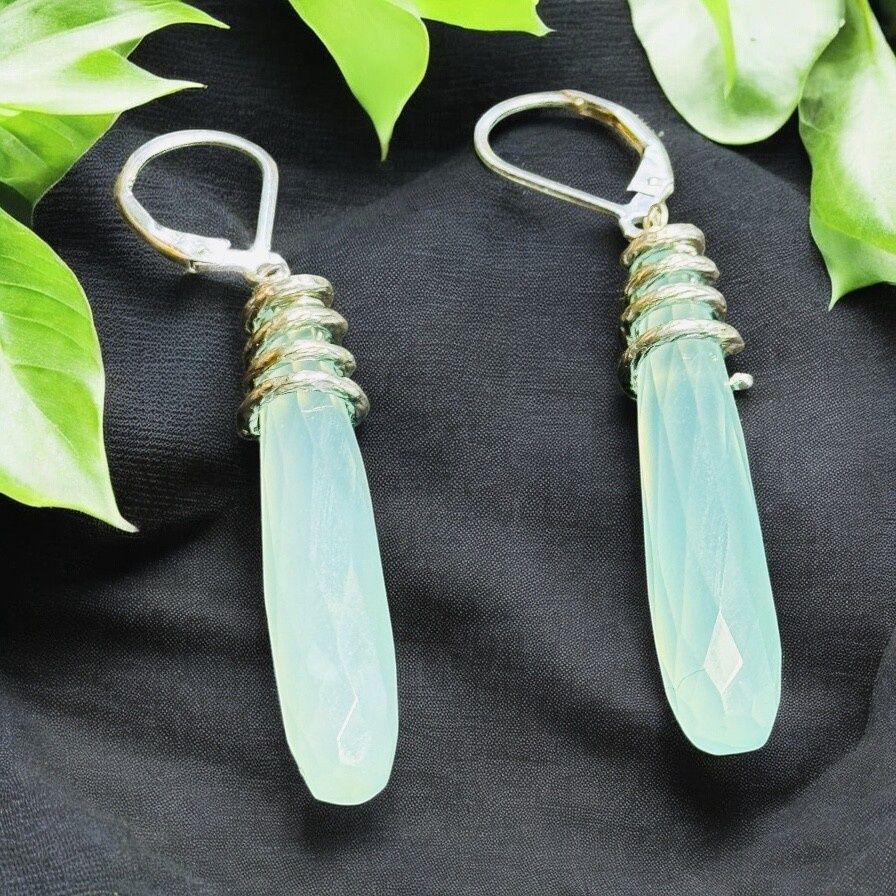 Rodgers Capri Earrings Aqua Chalcedony
