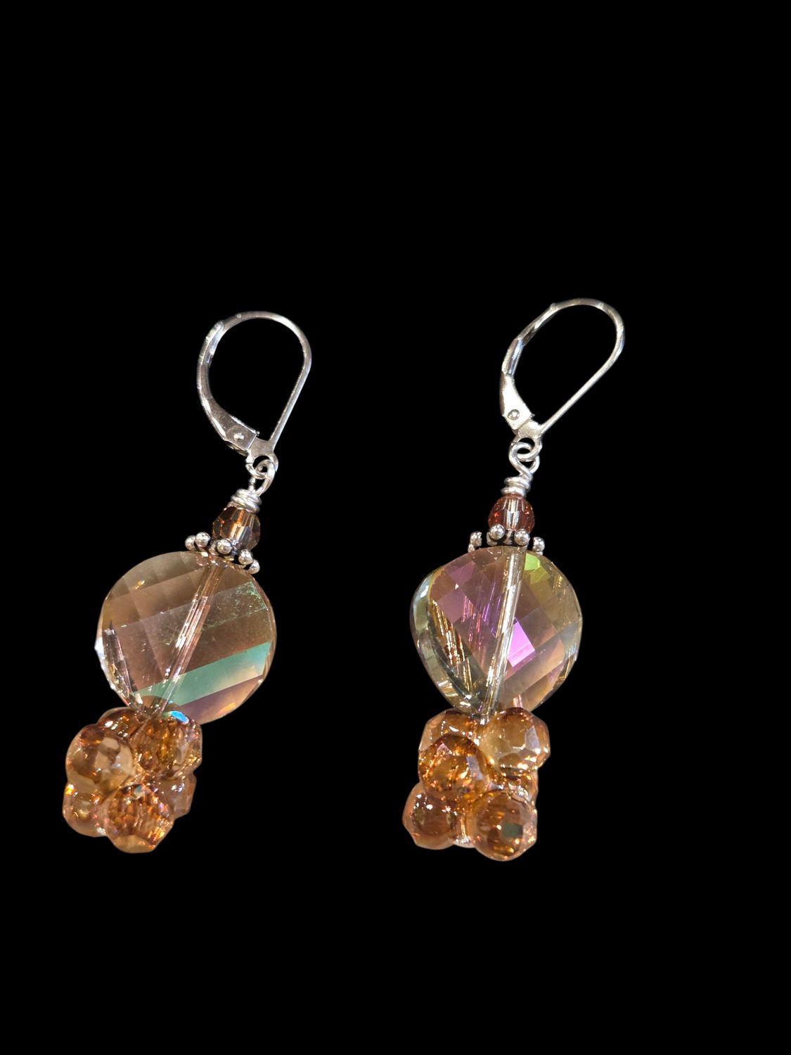 Whitney Earring with Amber Swarovski Crystals