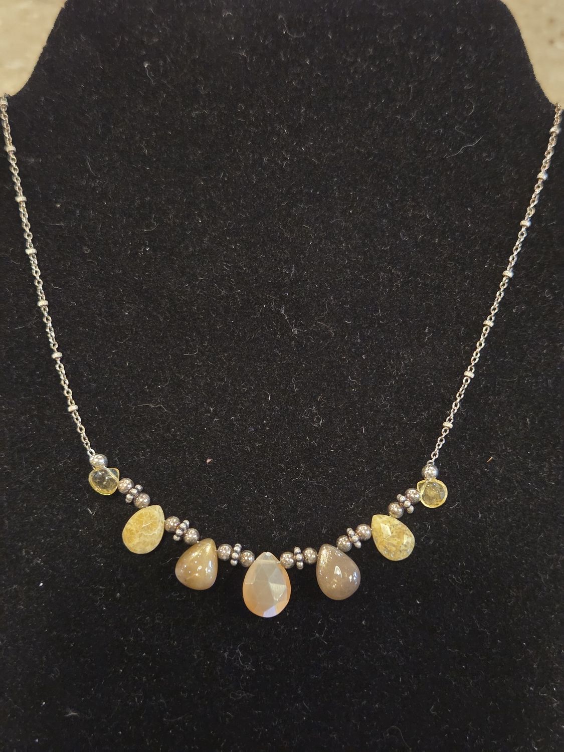 ESTANCIA Necklace Moonstone and Tourmaline