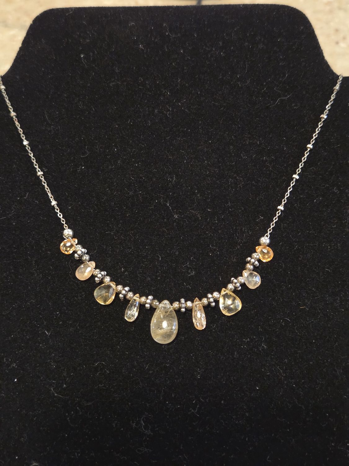 Estancia Necklace Multi Gem (Quartz, Topaz, Citrine, Zircon, Garnet)