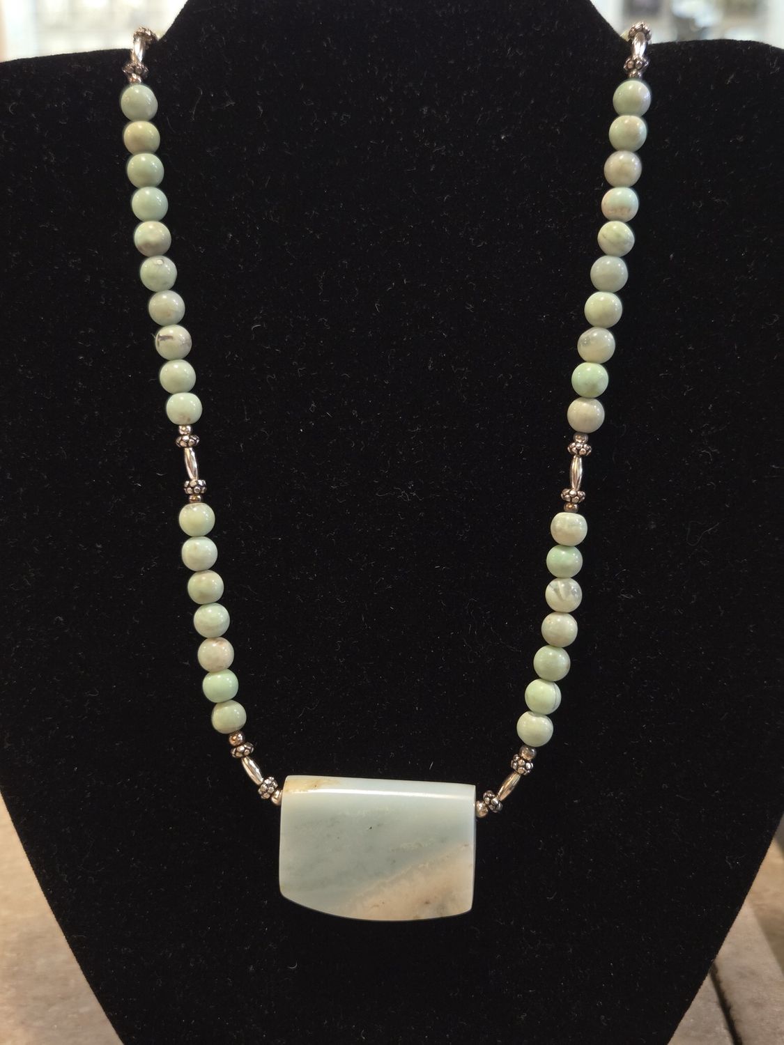 Estancia Necklace Amazonite W/Aqua Terra Jasper Beads