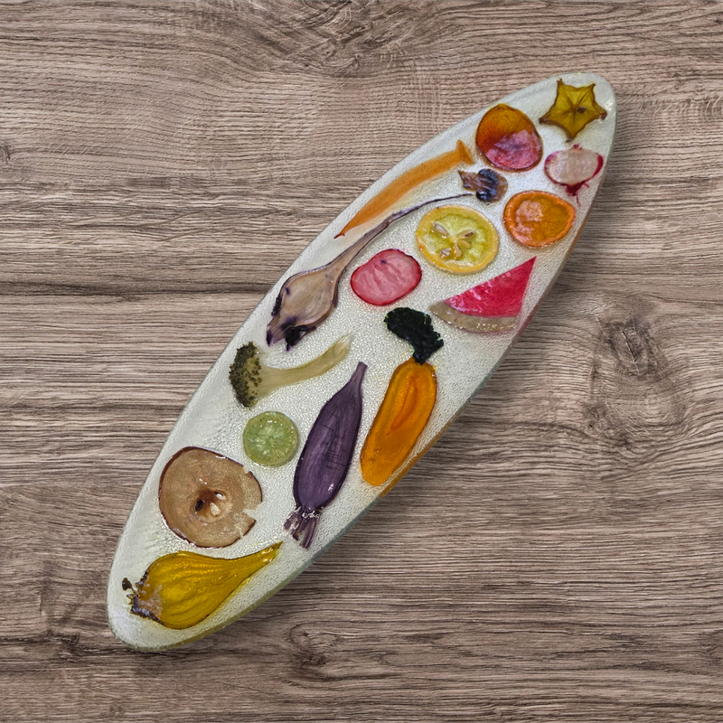 Dorfman Fruit Slice Large Oval Serving Tray Seasons Variety