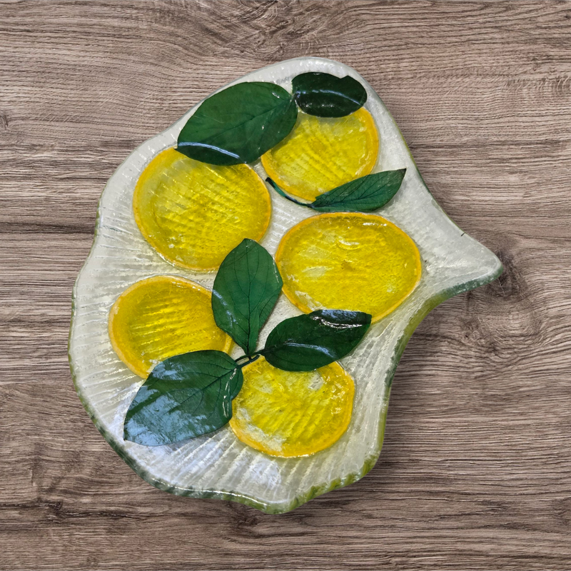 Dorfman Fruit Slice Ginko Condiment Dish Lemon