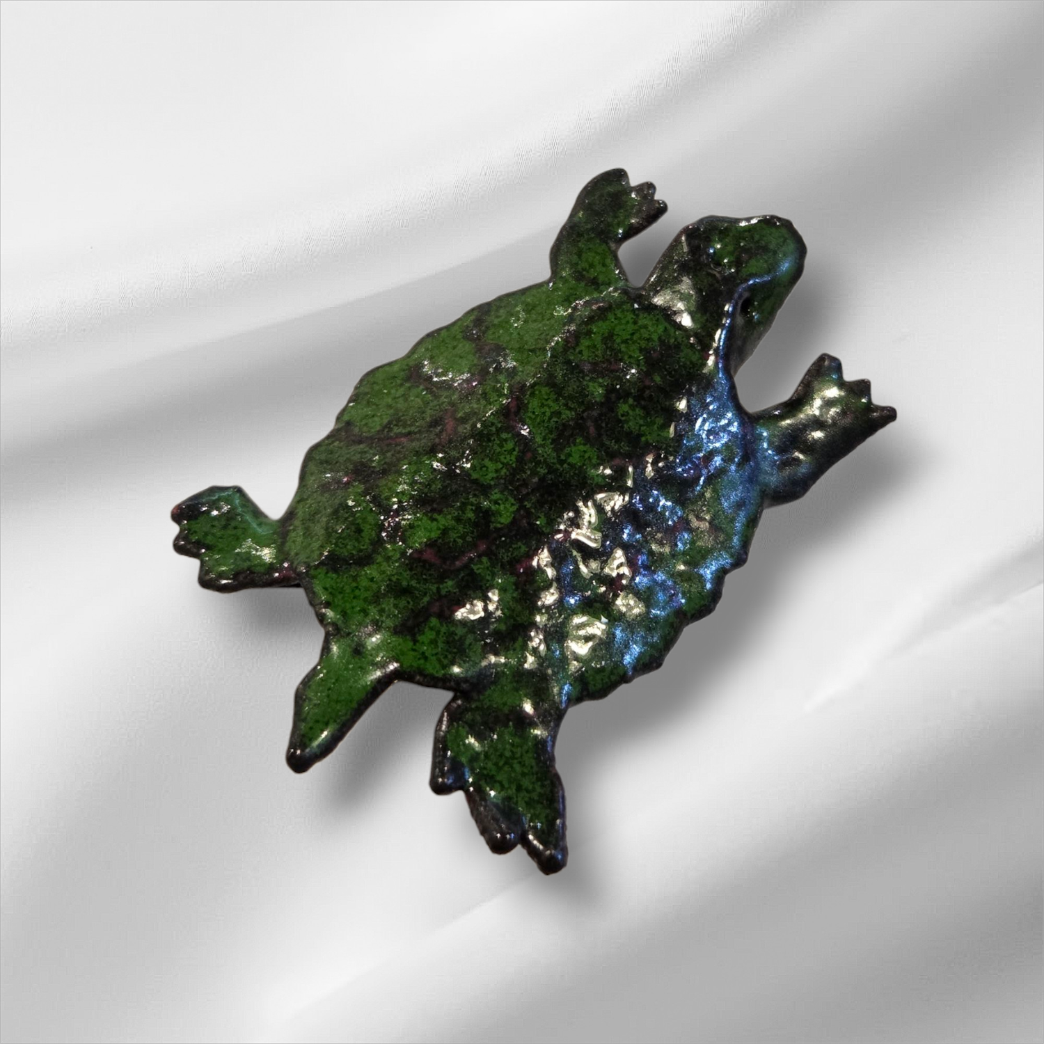 Adams Enamled Copper Pin Turtle