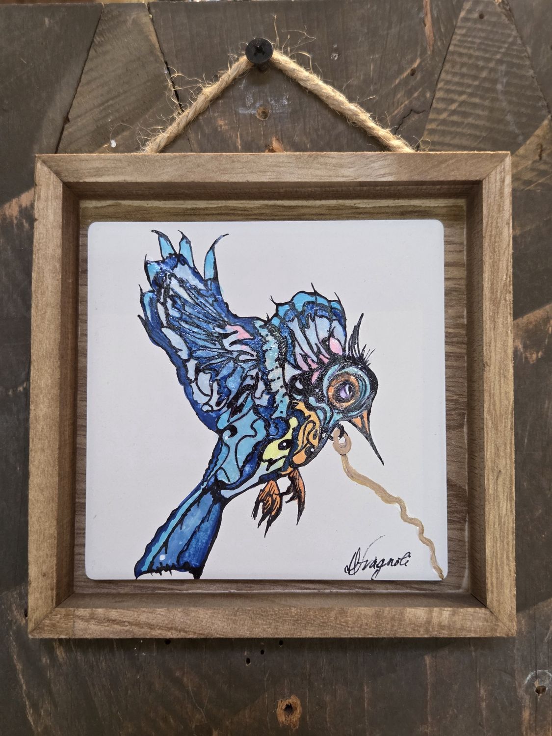 Fragnoli Framed Tethered Bird