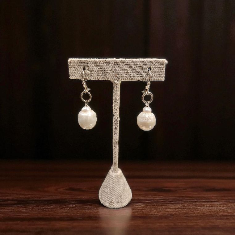 Robb Earrings Sterling Silver w/ Jumbo Pearls