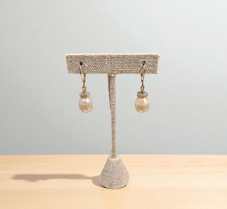 Robb Earrings FW Pearl and Labradorite
