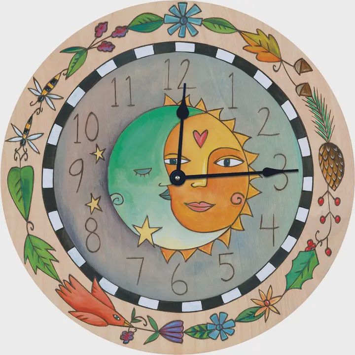 Sincerely Circle Wall Clock &quot;Day to Night&quot;