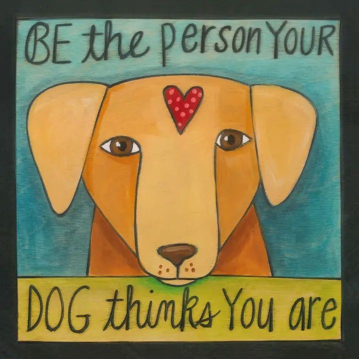 Sincerely Wall Plaque &quot;Love is a Wagging Tail&quot;  6x6