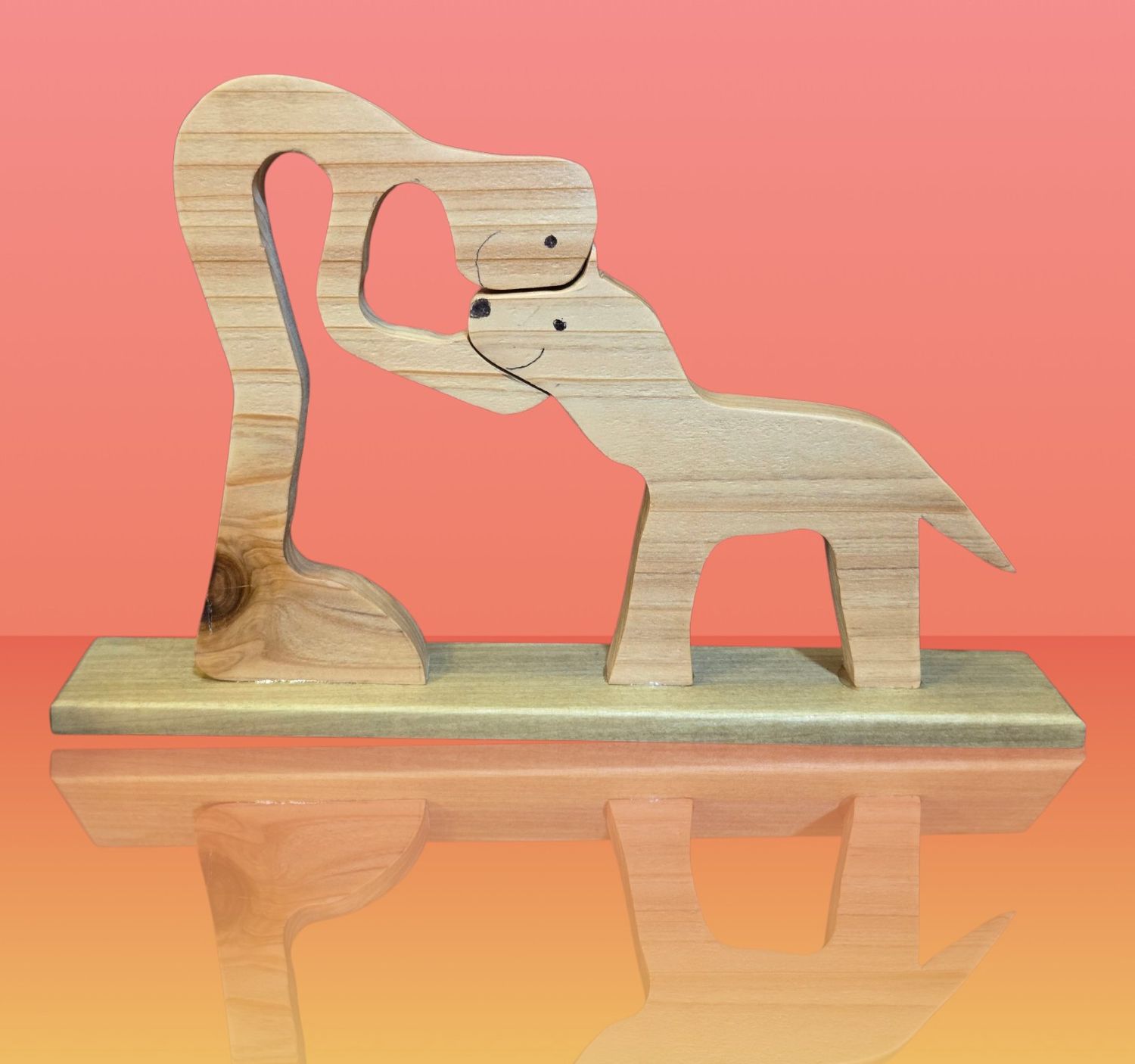 Farnsworth Child Kissing Dog Statue