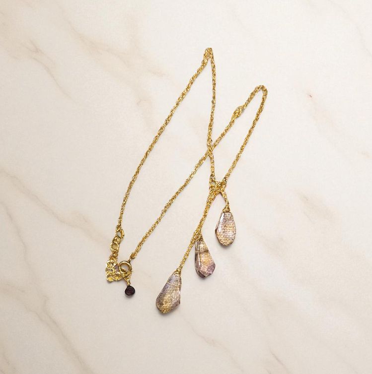 Robb Necklace Three Drops of Ametrine