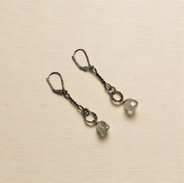 Robb Tourmalinated Quartz Earrings