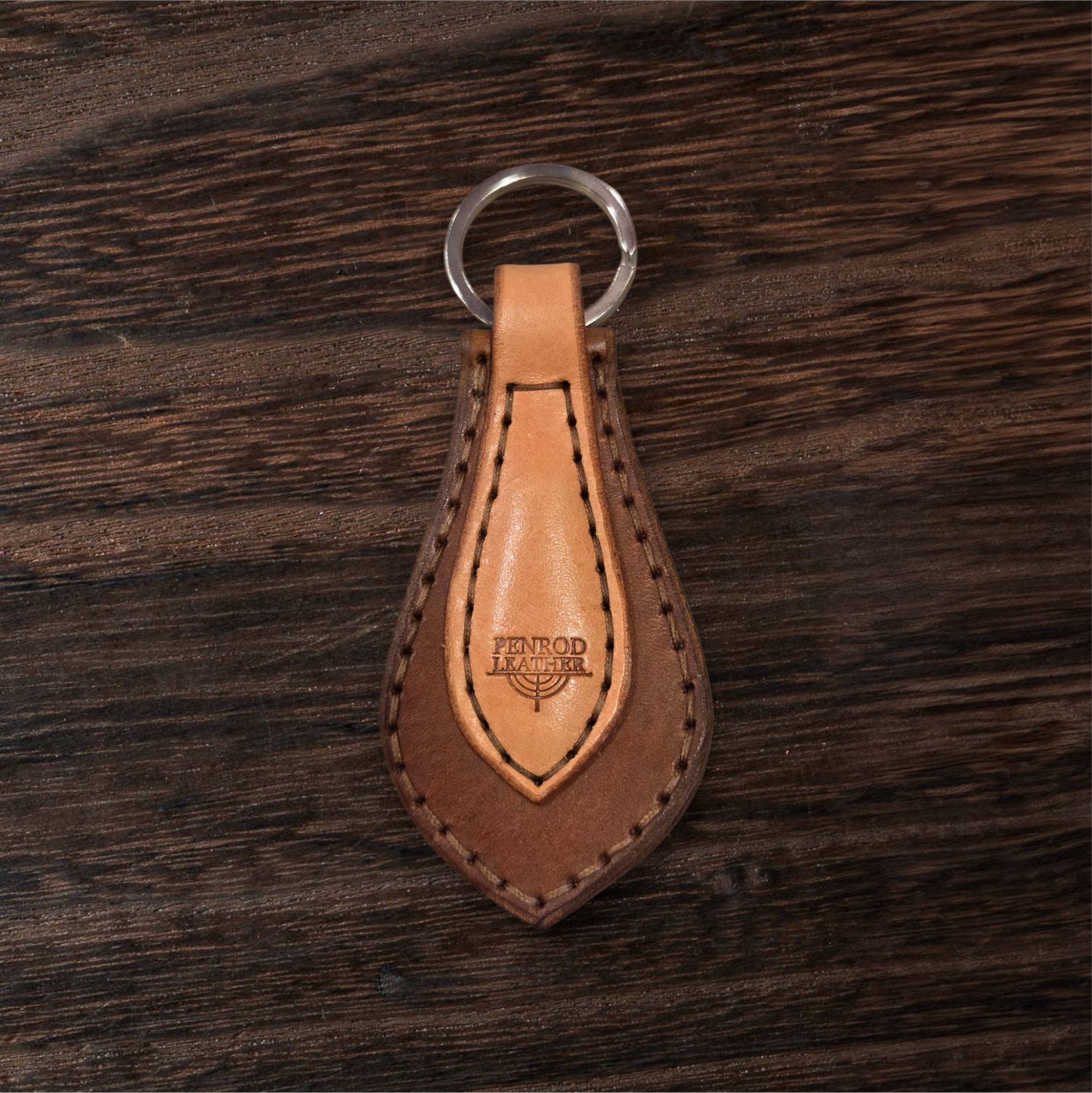 Penrod Leather Keychain Brown