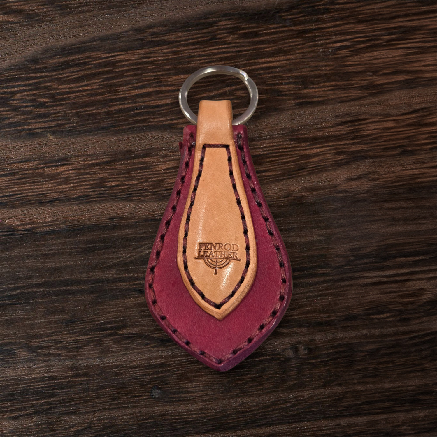 Penrod Leather Keychain Burgandy