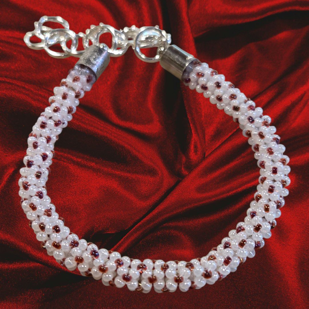 Boerman Bracelet Pearl White and Red Tube