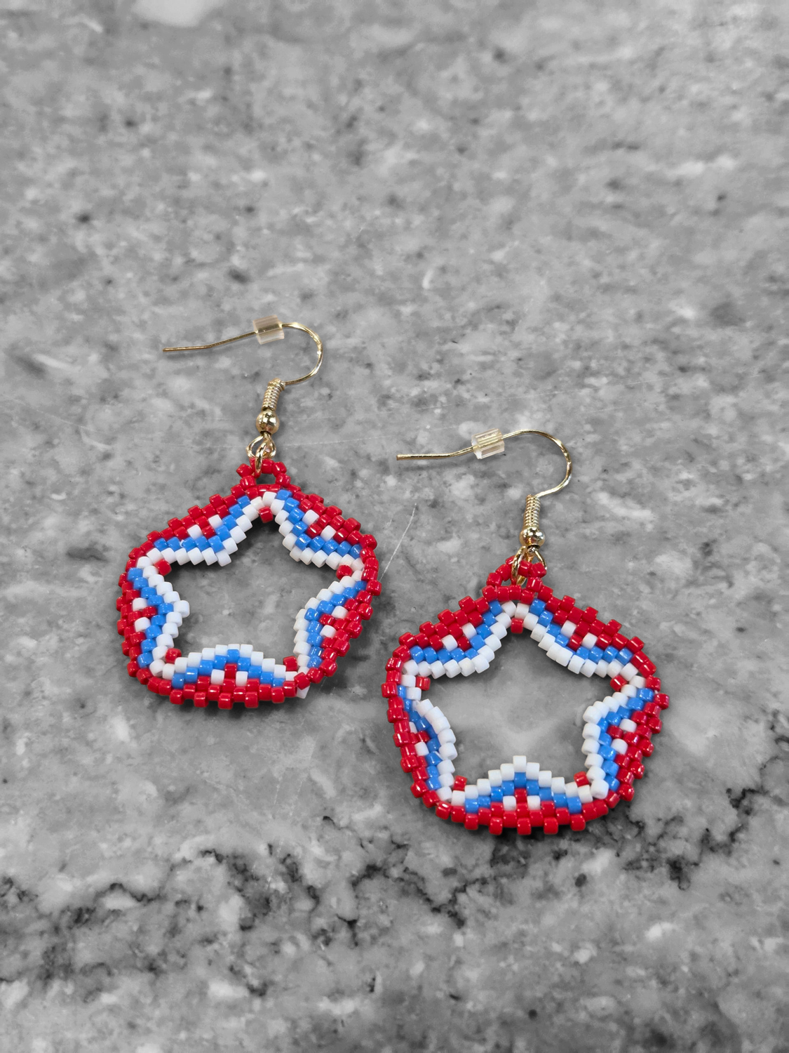 Boerman 4th of July Star Earrings Circle