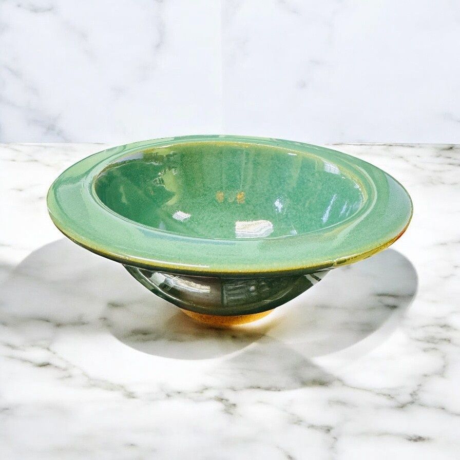 Okechukwu Medium Serving Bowl Light Green Wide Rim