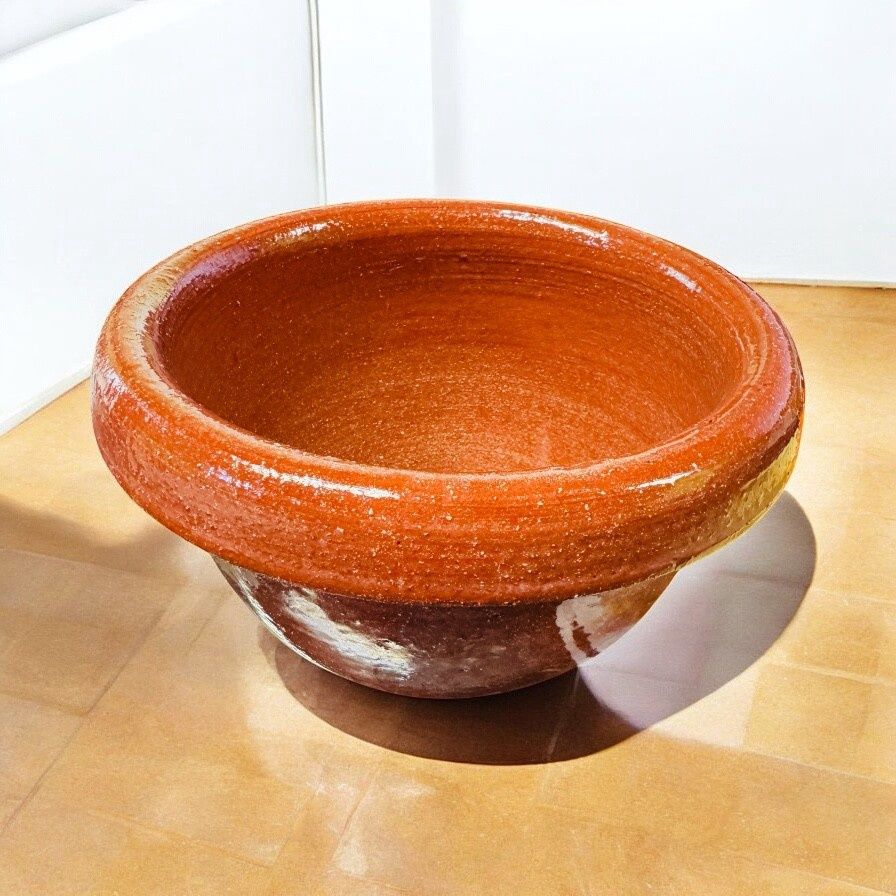 Okechukwu Medium Serving Bowl Brown w/Overturn Rim