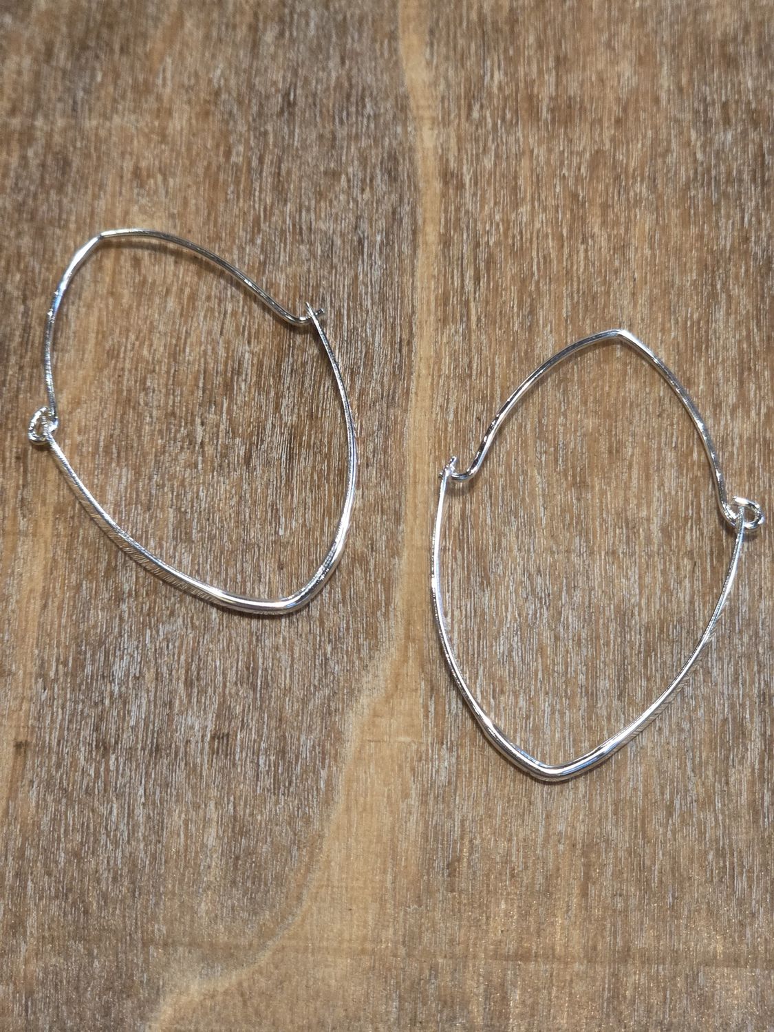 Steel Earring Threader Sterling Silver Elongated Ovals