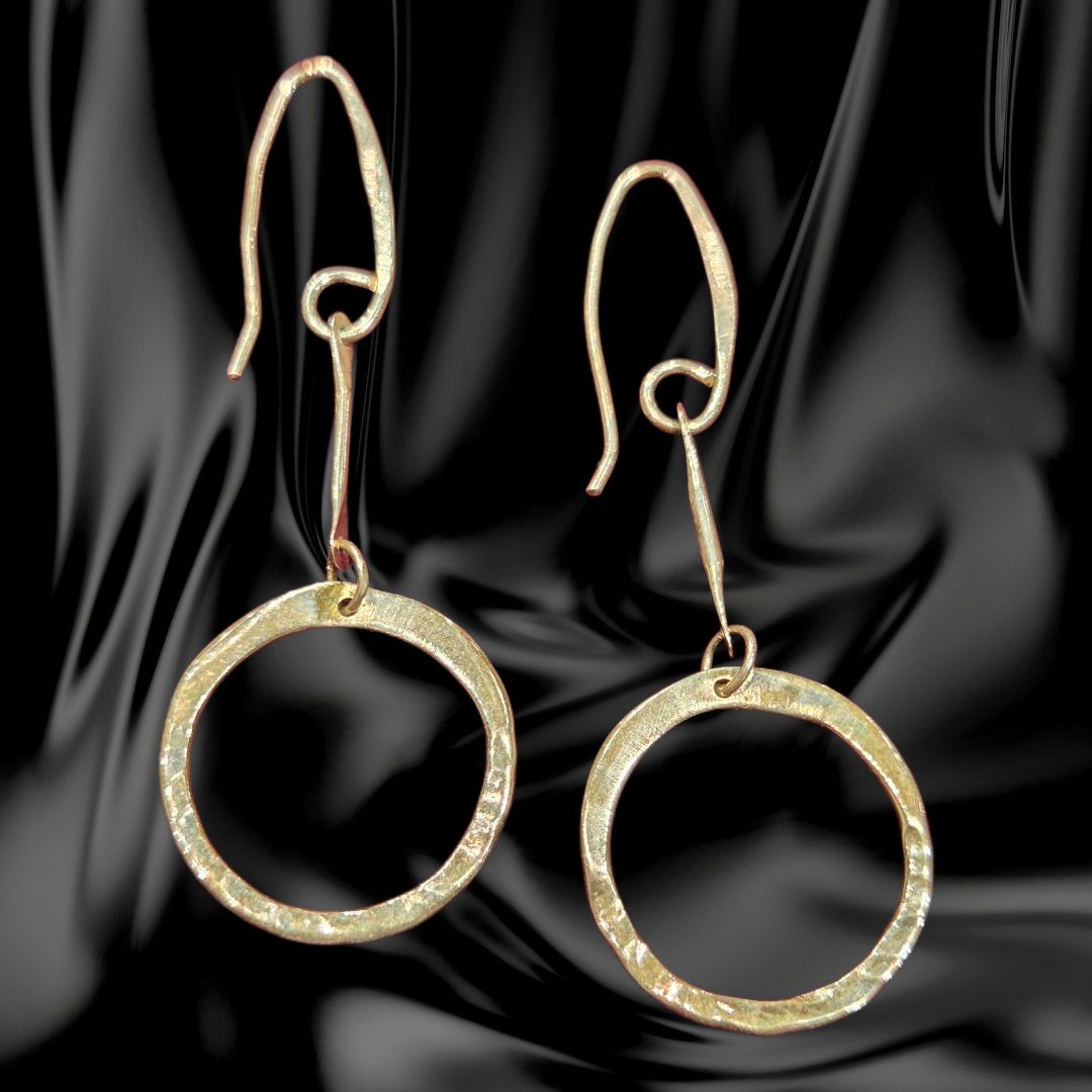 Gonzales Earring Round Dangle Circles with Bar