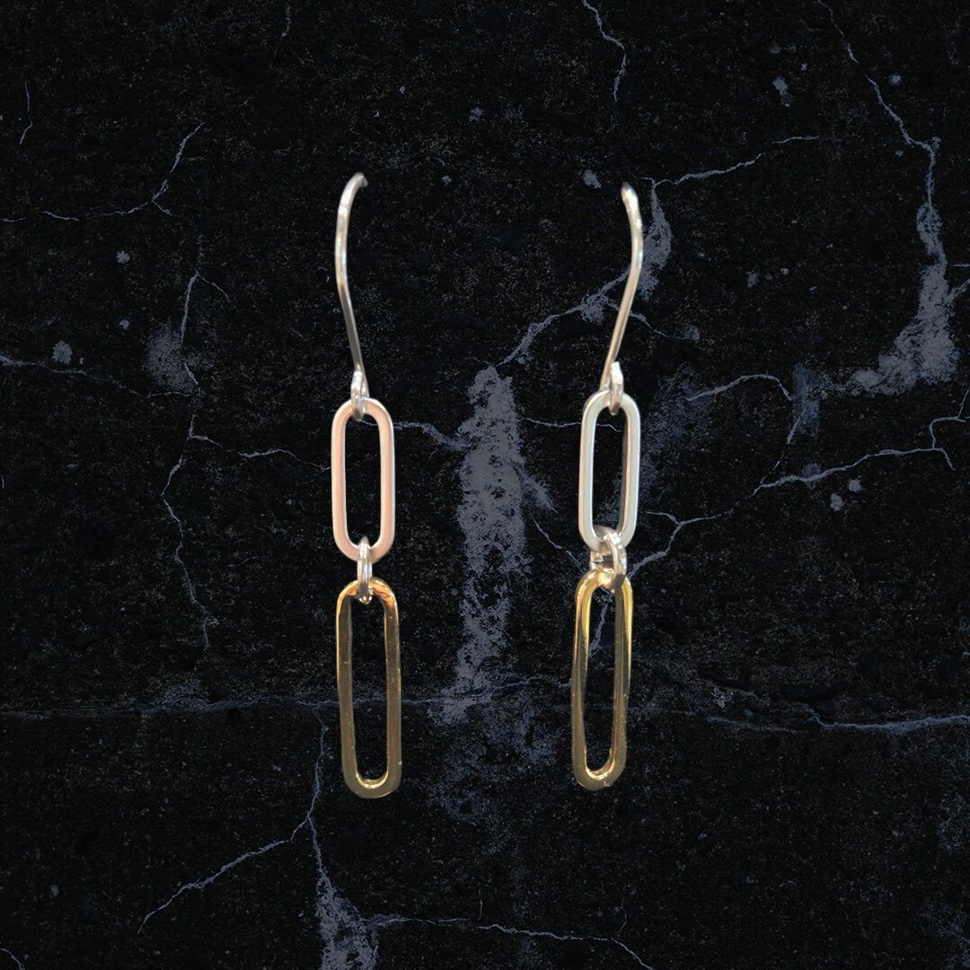 Tsay Earring Mixed Metal Paperclips on Surgical Ear Wire
