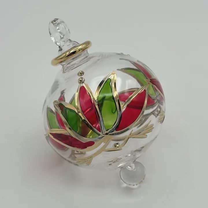 Dandarah Blown Glass Small Ornament Red Lotus