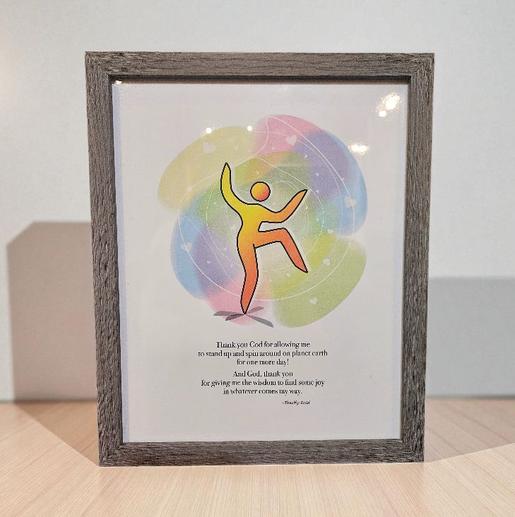 Metimothy Framed Poem &quot;Stand and Spin&quot;