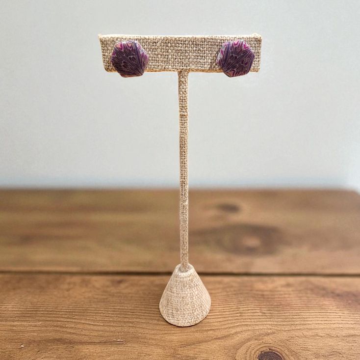Most Earrings Studs Polymer Clay Purple/ Pink