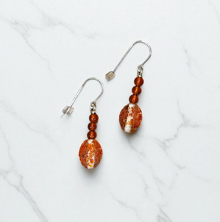 Rasmussen Earrings Carnelian/Glass
