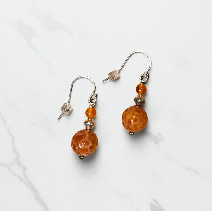 Rasmussen Earrings Fire Agate/Carnelian