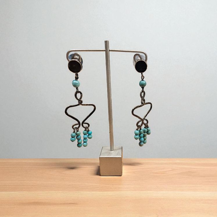 Rasmussen Earrings Ox Silver/Turquoise