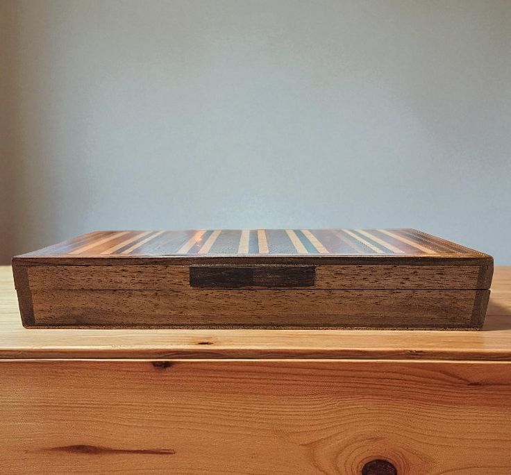 Cole Jewelry Box Brazilian Rosewood, Gaboon Ebony, Wenge, Bubinga