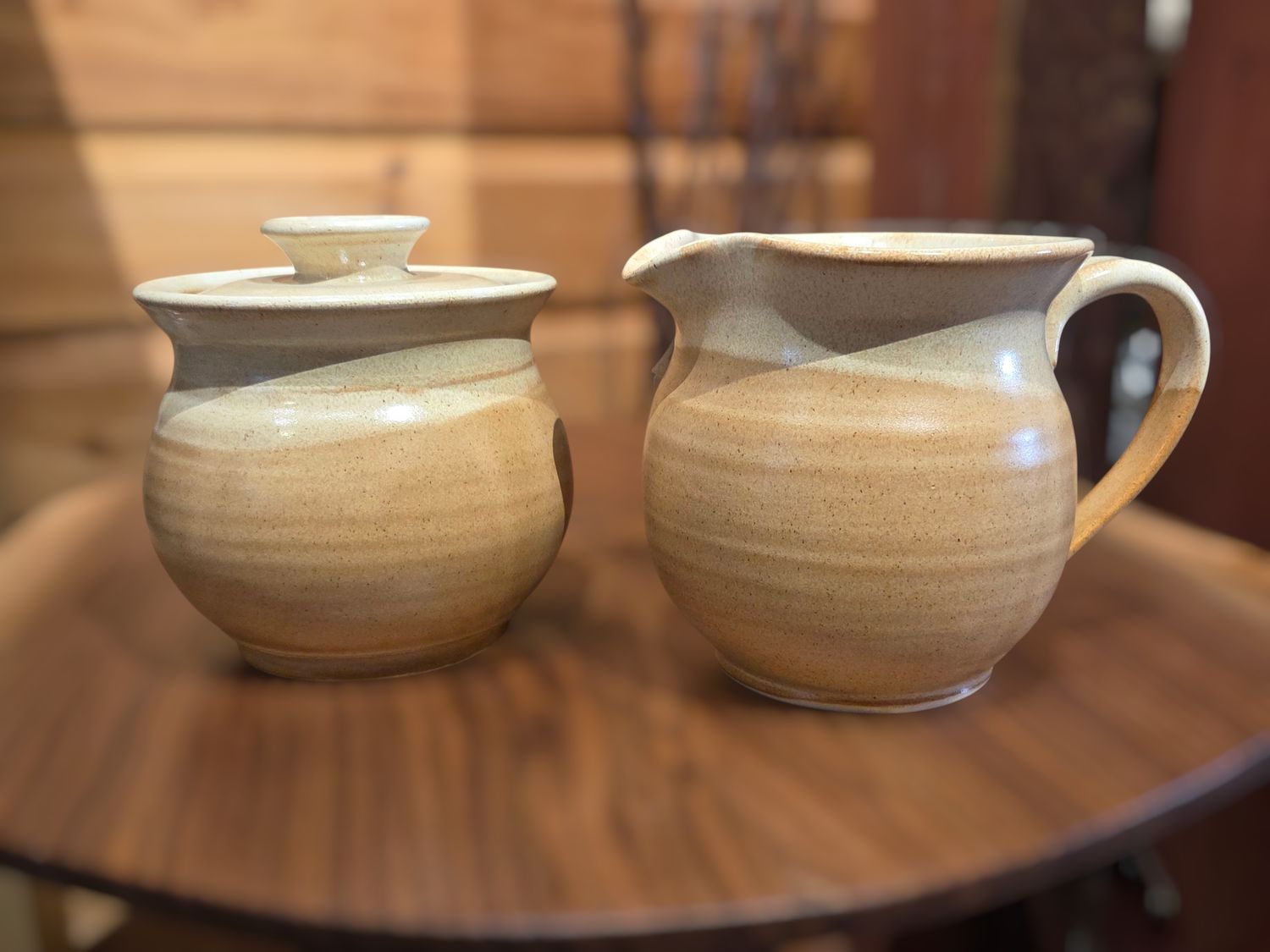 Johnson Cream and Sugar Set Sandstone