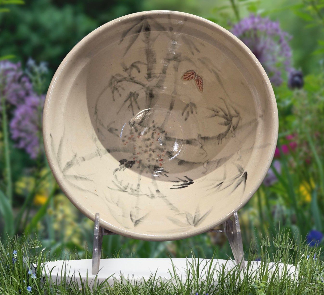 Johnson Bamboo Bowl Black and White