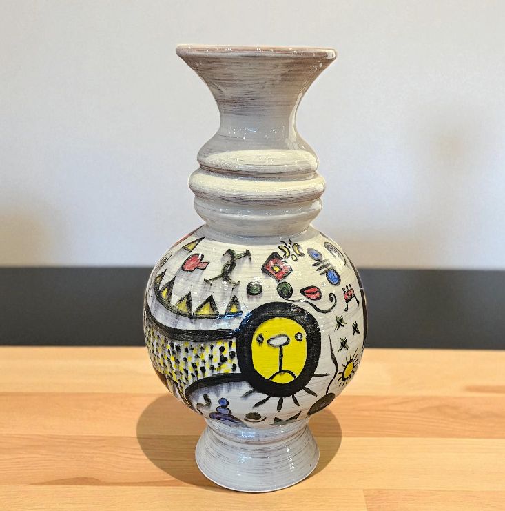 Okechukwu Large Vessel/Vase White Multi Color