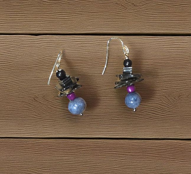 Rasmussen Earrings Blue Sponge Coral