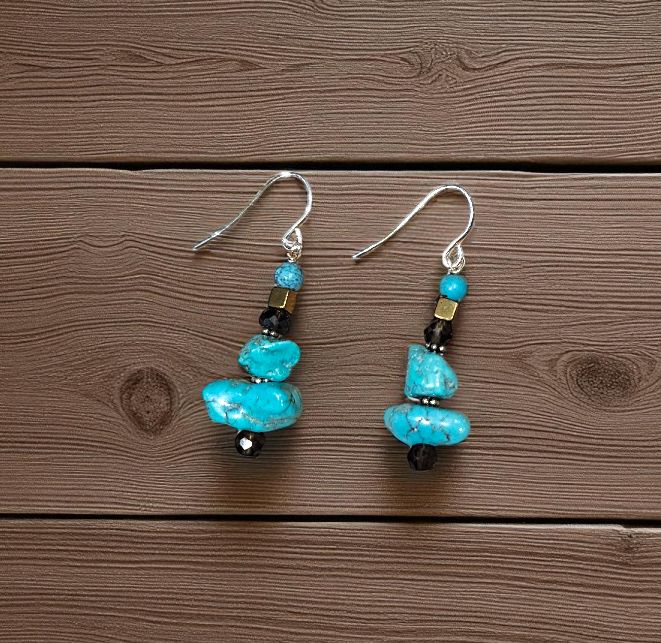 Rasmussen Earrings Chunky Arizona Turquoise