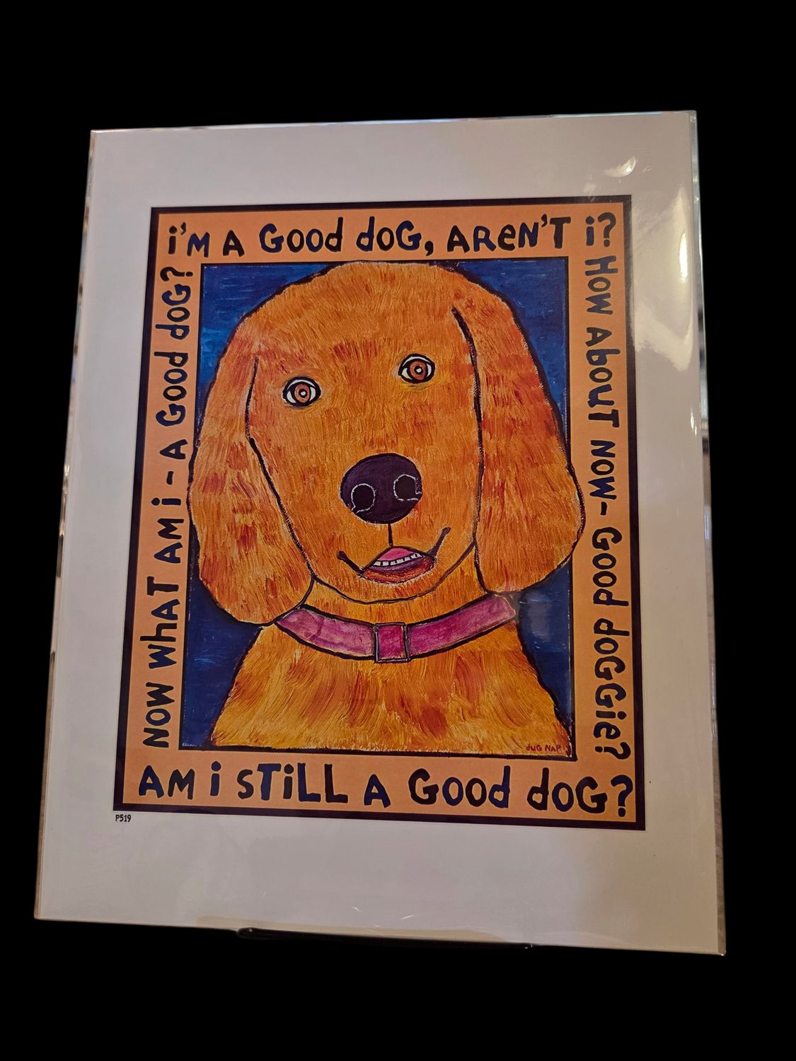 Dug Nap Print &quot;Good Dog&quot; Golden