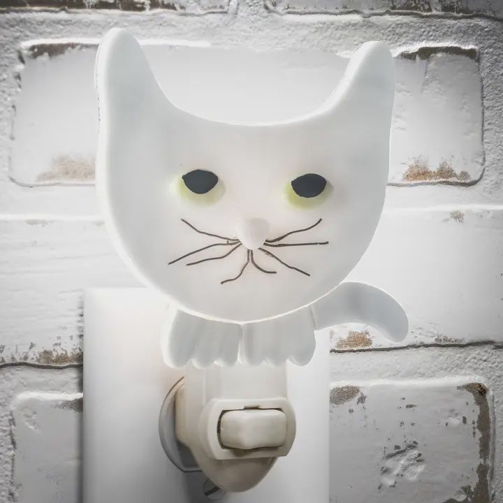 J Devlin Glass Nightlight Cat