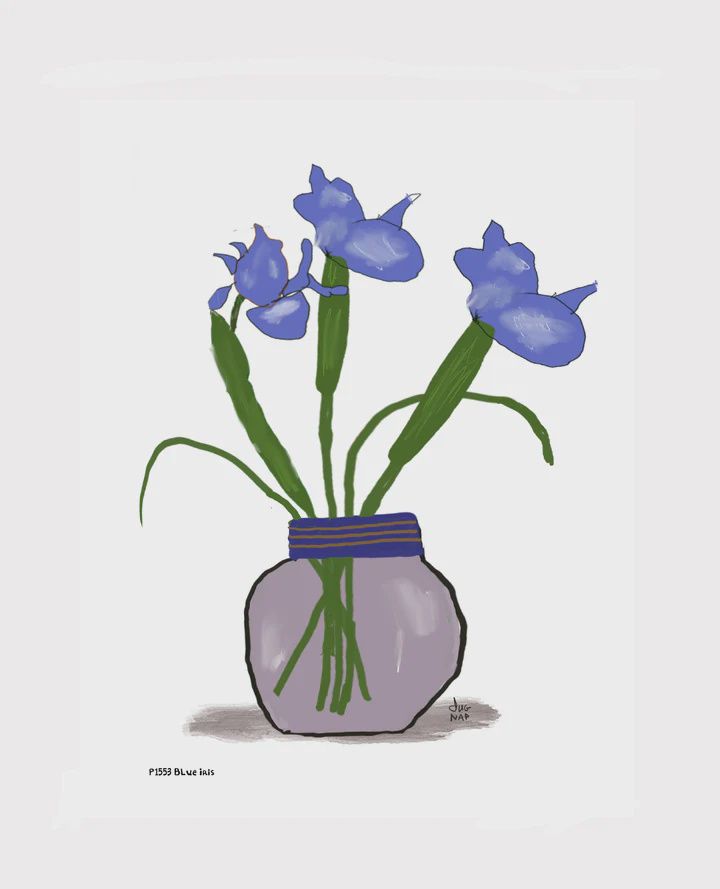Dug Nap Print &quot;Blue Iris&quot;