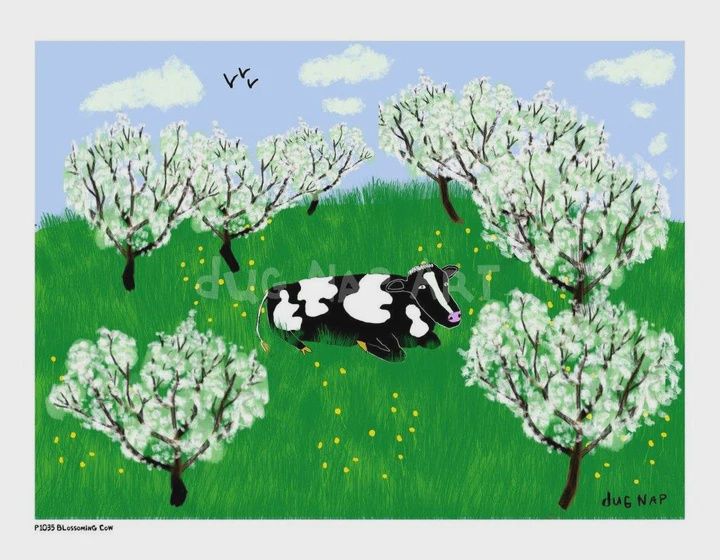 Dug Nap Print Blossoming Cow
