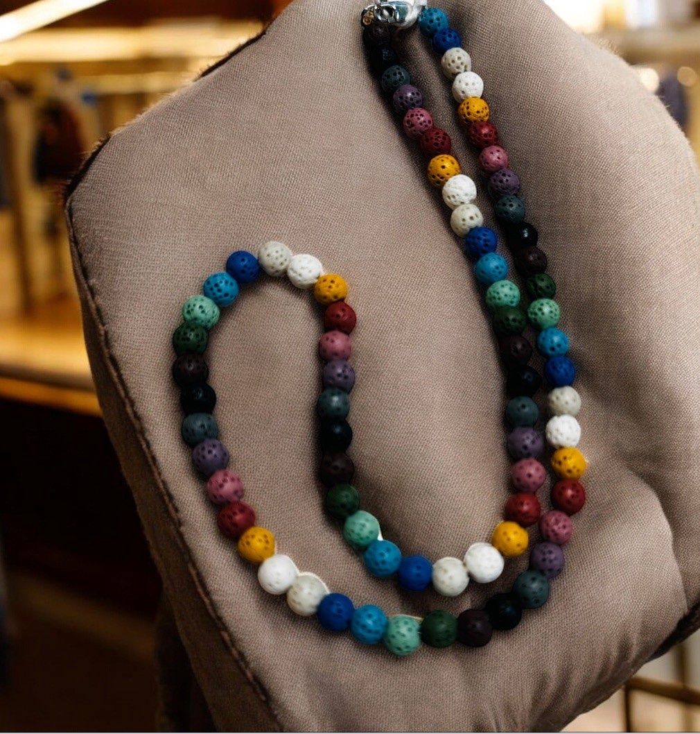 Trueworthy Necklace Multi Color Lava Stones