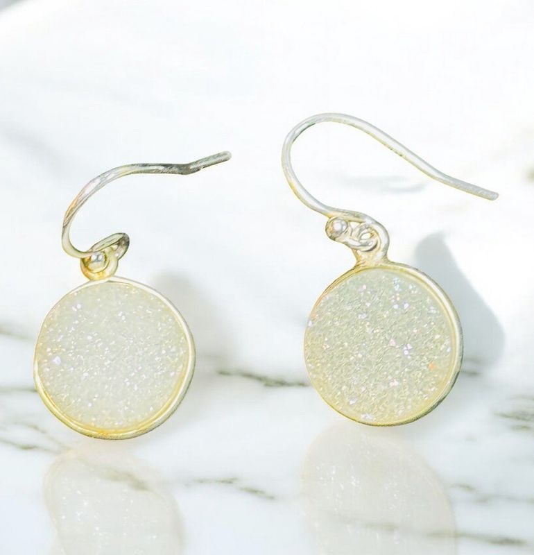 Trueworthy Earrings White Druzy