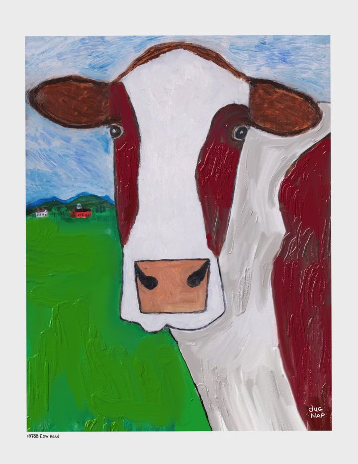 Dug Nap Print Cow Head
