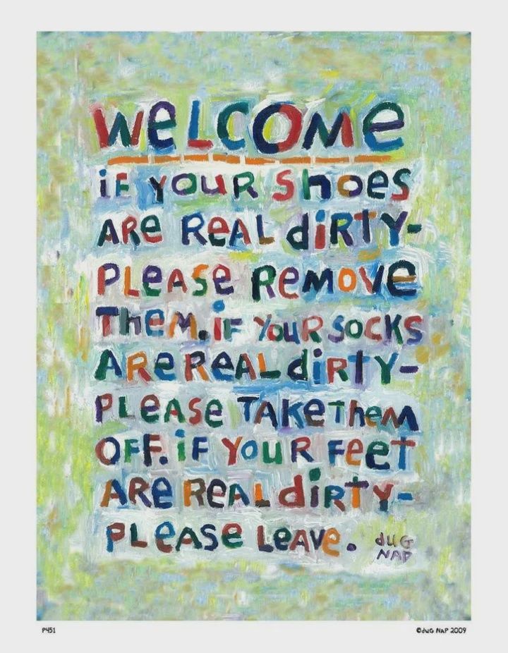 Dug Nap Print Welcome
