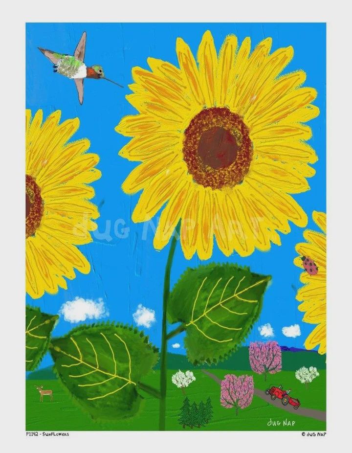 Dug Nap Print Sunflowers