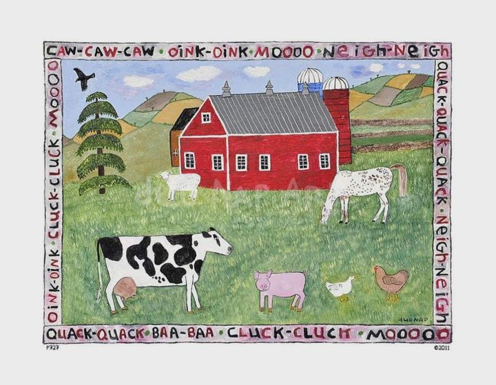 Dug Nap Print Lots Of Farm Animals